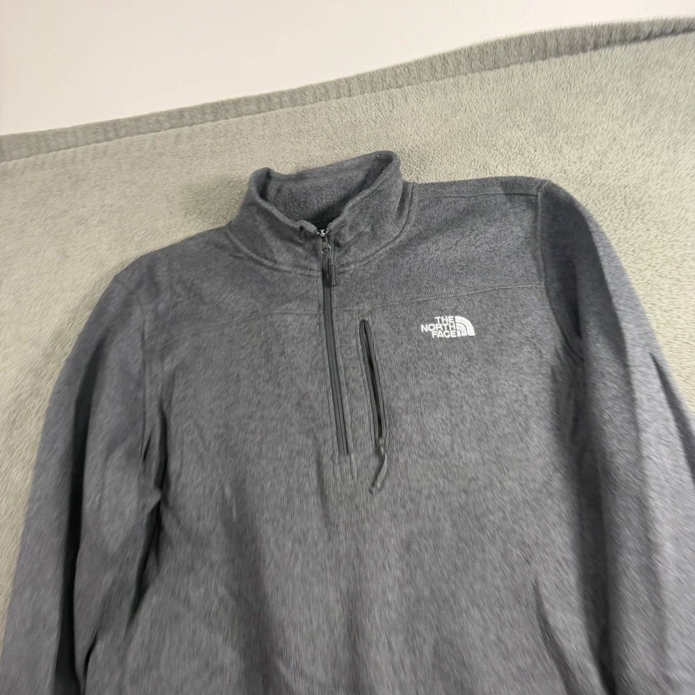 The North Face Mens XXL Charcoal Gray Fleece 1/4 Zip Pullover Jacket 9059